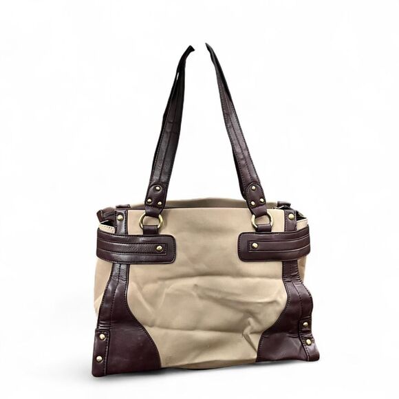 Etienne Aigner Two-Tone Buckle Tote - Picture 2 of 7